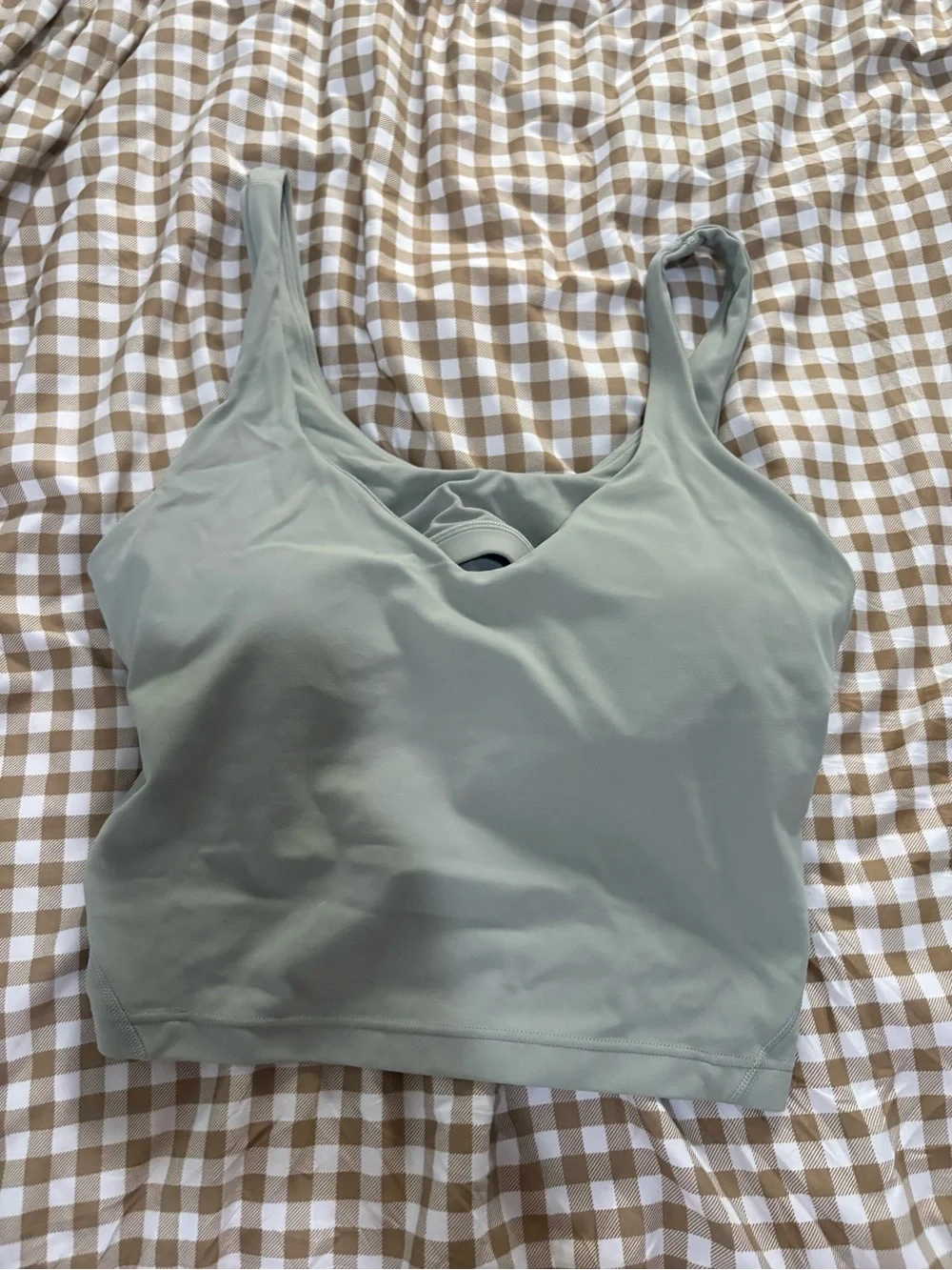 Lululemon Align top and high rise shorts in fog green only worn once